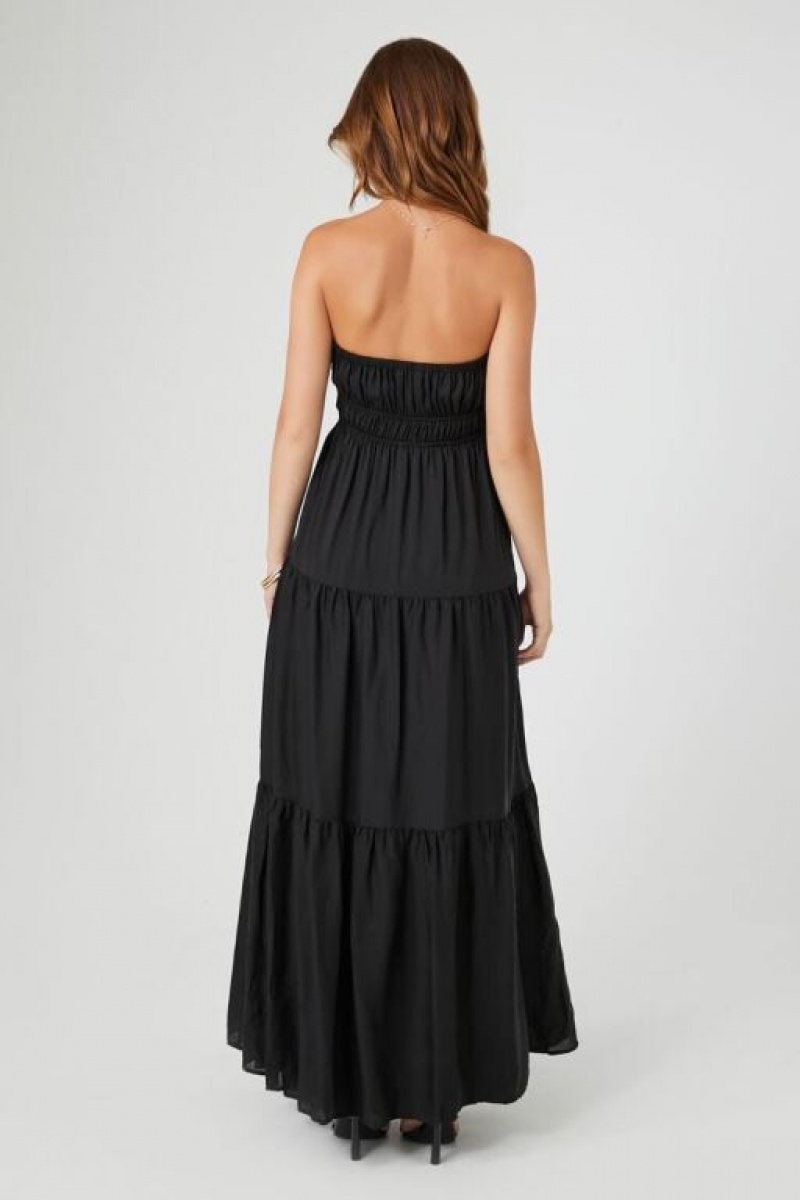 Vestido Forever 21 Strapless Tiered Maxi Mujer Negras | UgvJRC2j6oB