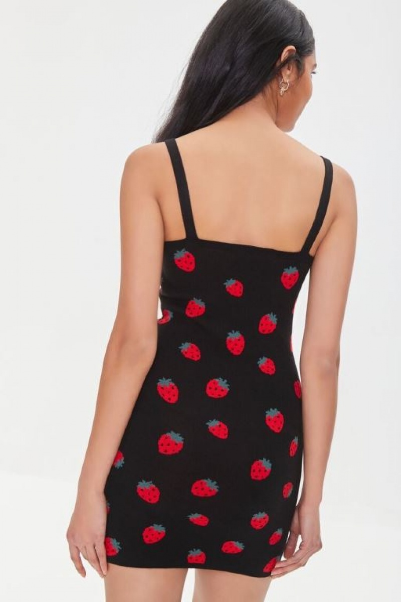 Vestido Forever 21 Strawberry Mini Mujer Negras Multicolor | Nji2X5xsHOP