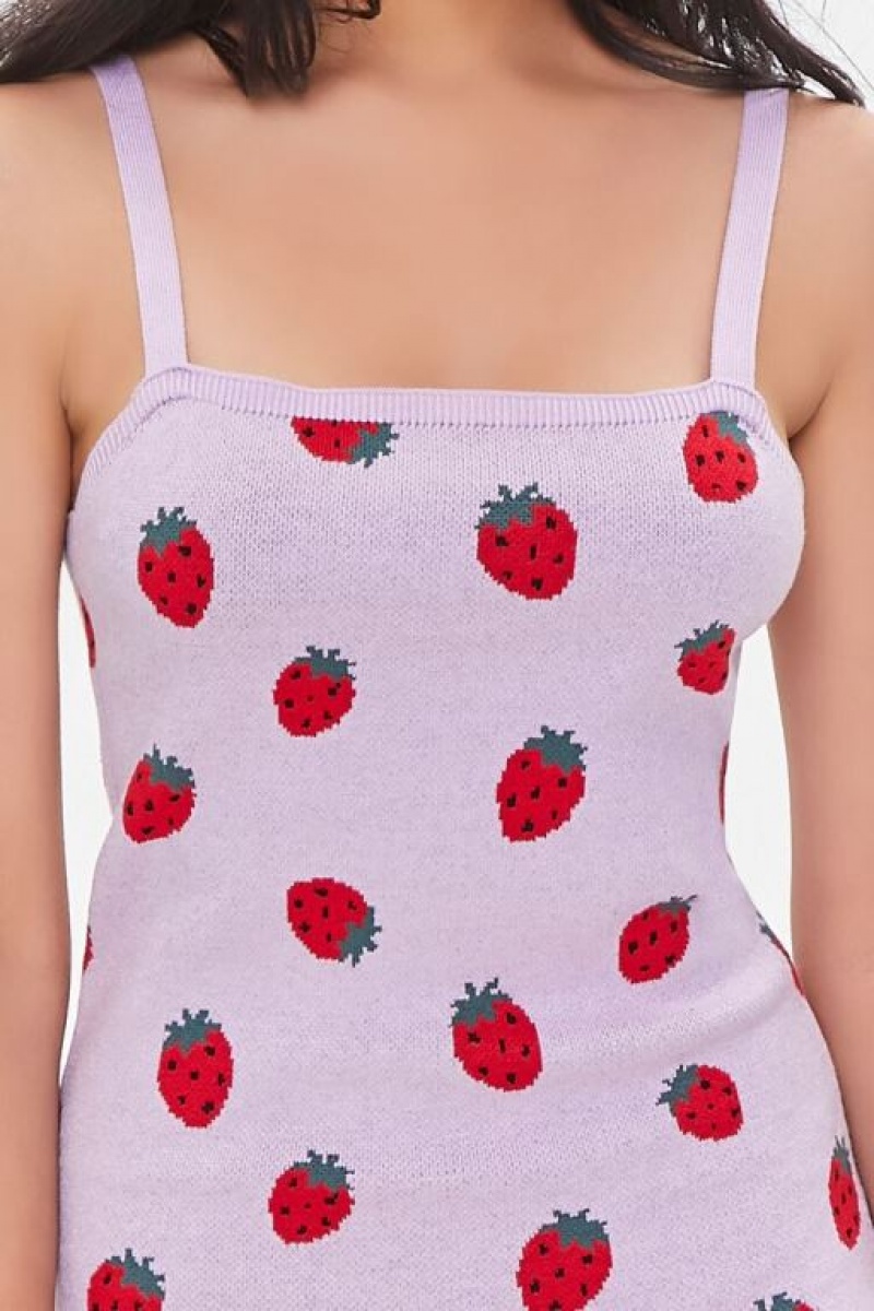 Vestido Forever 21 Strawberry Mini Mujer Moradas Multicolor | TutKKA3vcfE