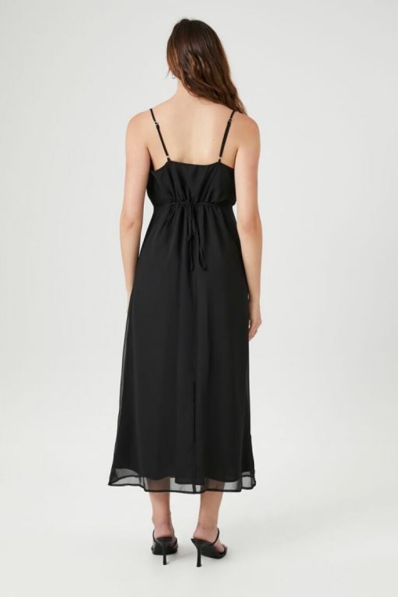 Vestido Forever 21 Surplice Cami Maxi Mujer Negras | yzSOkVa4Fm1