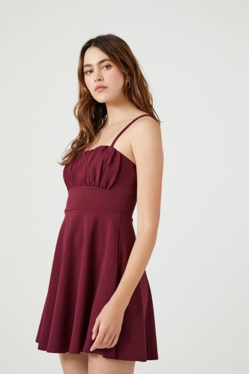 Vestido Forever 21 Sweetheart Fit Amp Flare Mini Mujer Burdeos | zGkH5t80qma