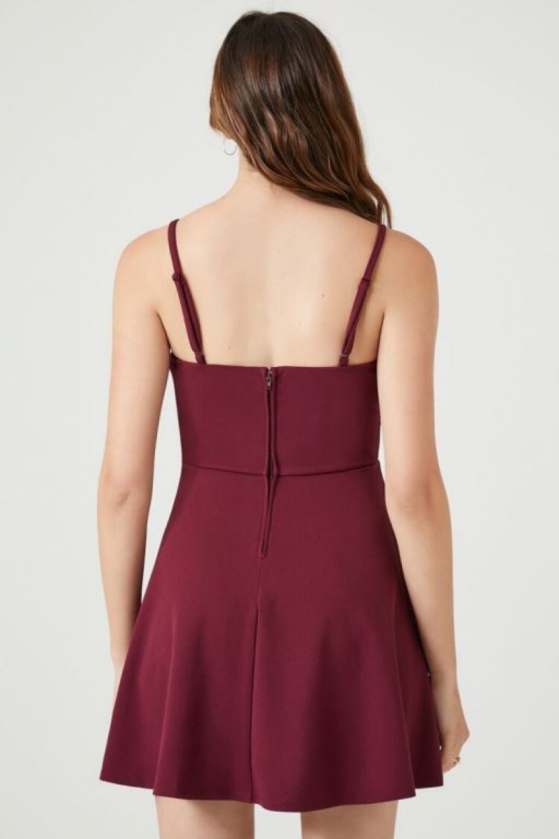 Vestido Forever 21 Sweetheart Fit Amp Flare Mini Mujer Burdeos | zGkH5t80qma