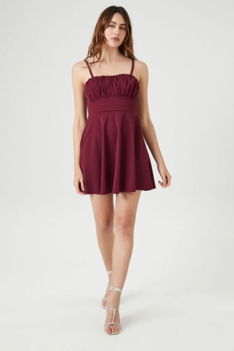 Vestido Forever 21 Sweetheart Fit Amp Flare Mini Mujer Burdeos | zGkH5t80qma