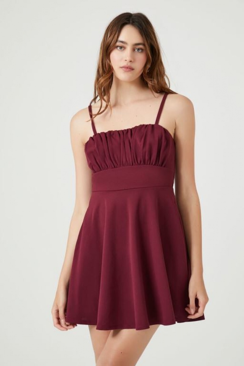 Vestido Forever 21 Sweetheart Fit Amp Flare Mini Mujer Burdeos | zGkH5t80qma