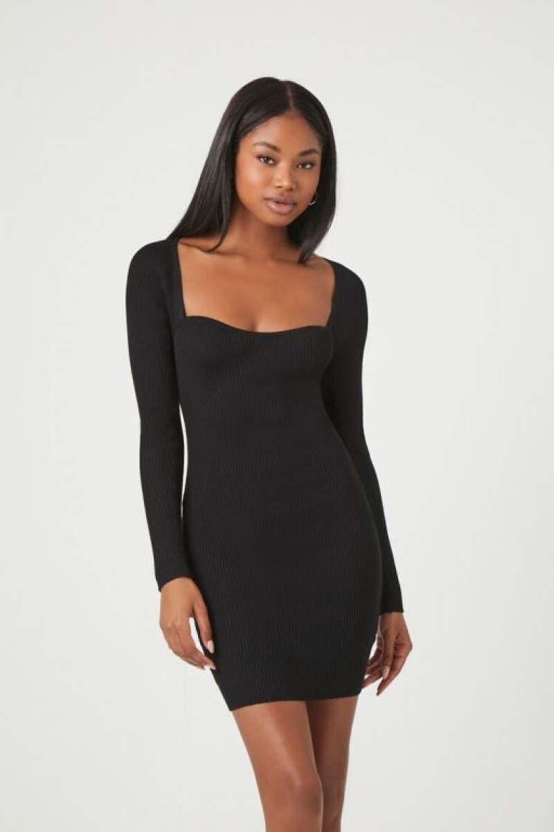 Vestido Forever 21 Sweetheart Midi Mujer Negras | AP36dIaWDWO