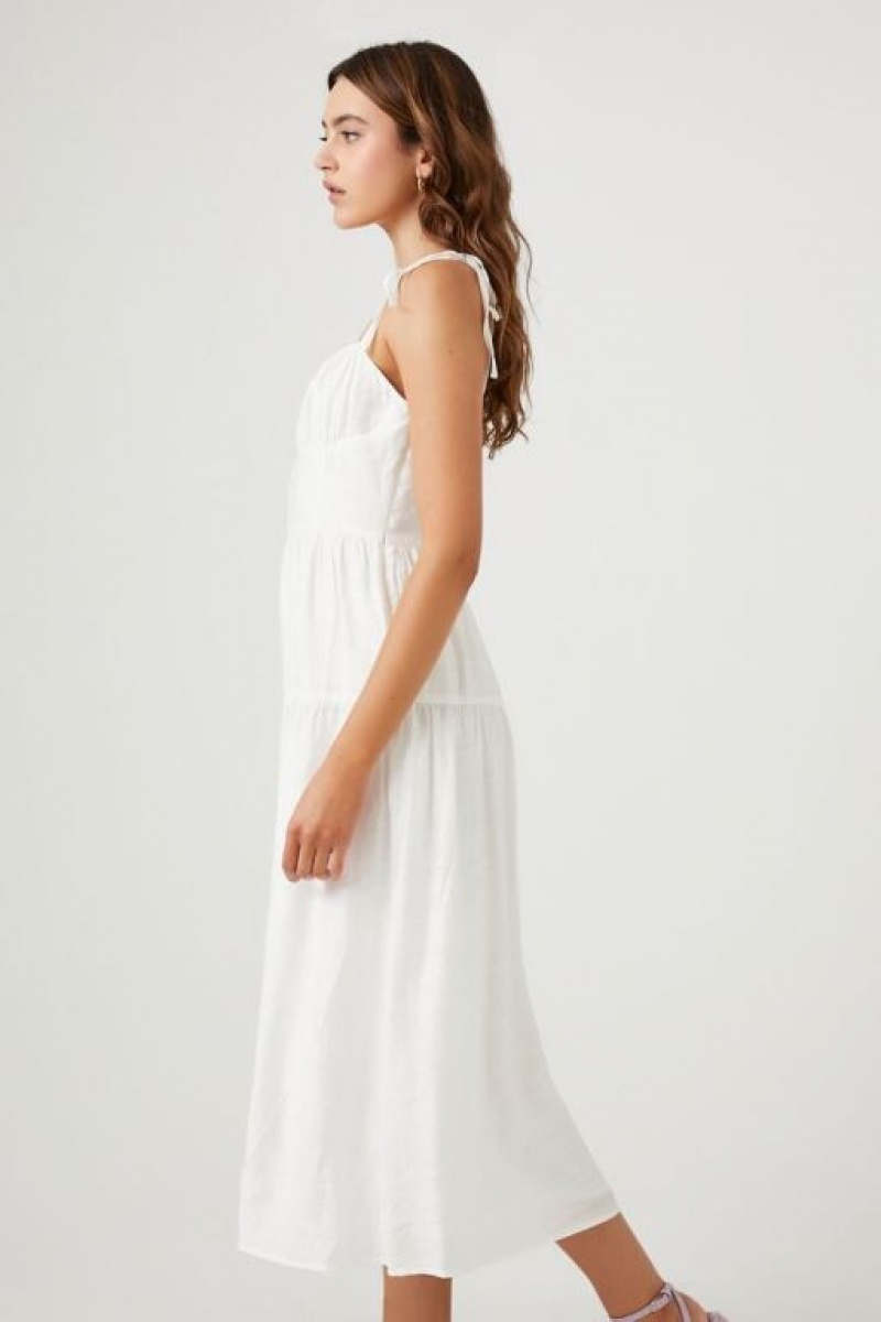 Vestido Forever 21 Sweetheart Midi Mujer Blancas | WxtPRp7RtoA