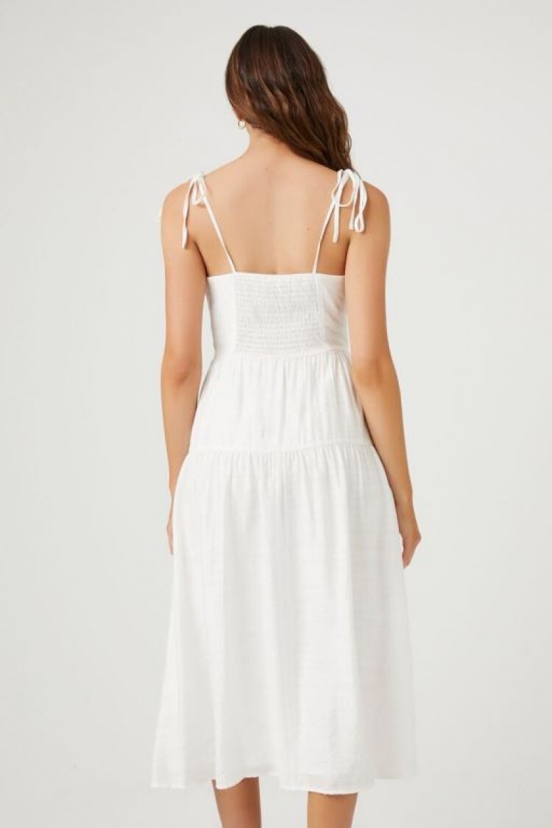 Vestido Forever 21 Sweetheart Midi Mujer Blancas | WxtPRp7RtoA