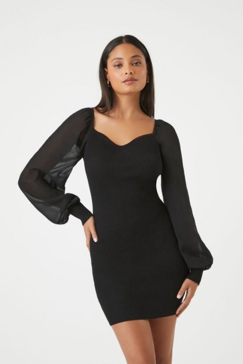 Vestido Forever 21 Sweetheart Mini Mujer Negras | i8lcqIZ9Zue