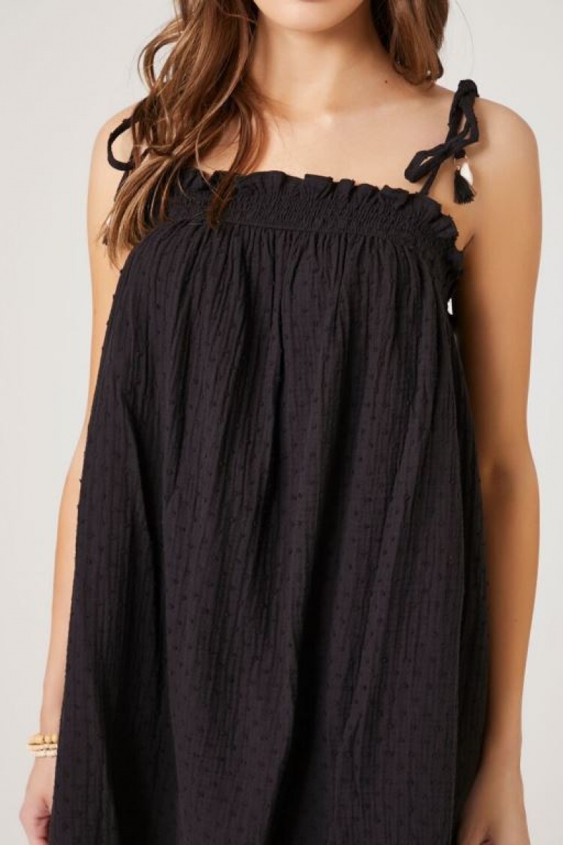 Vestido Forever 21 Tassel Shift Mini Mujer Negras | 5si0PAbqncS