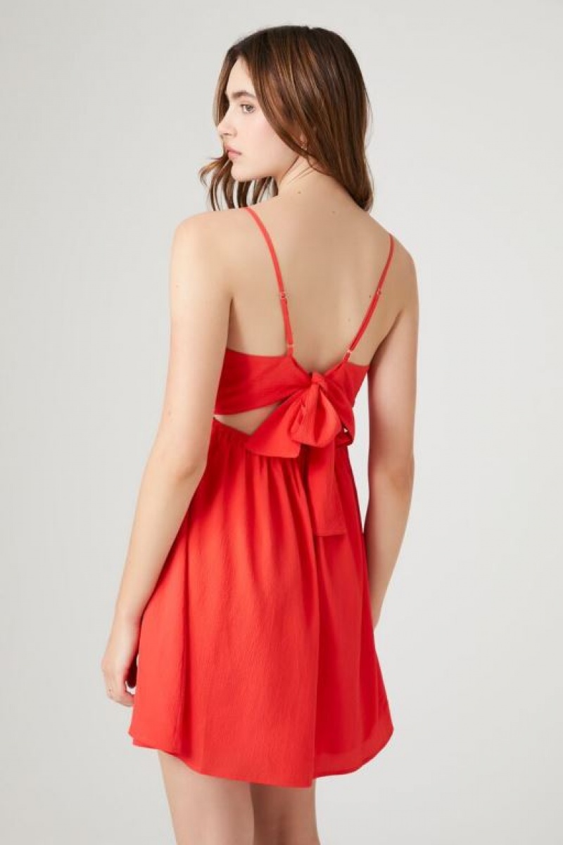 Vestido Forever 21 Tie Back Babydoll Mini Mujer Strawberry | Xao7eviB6bM