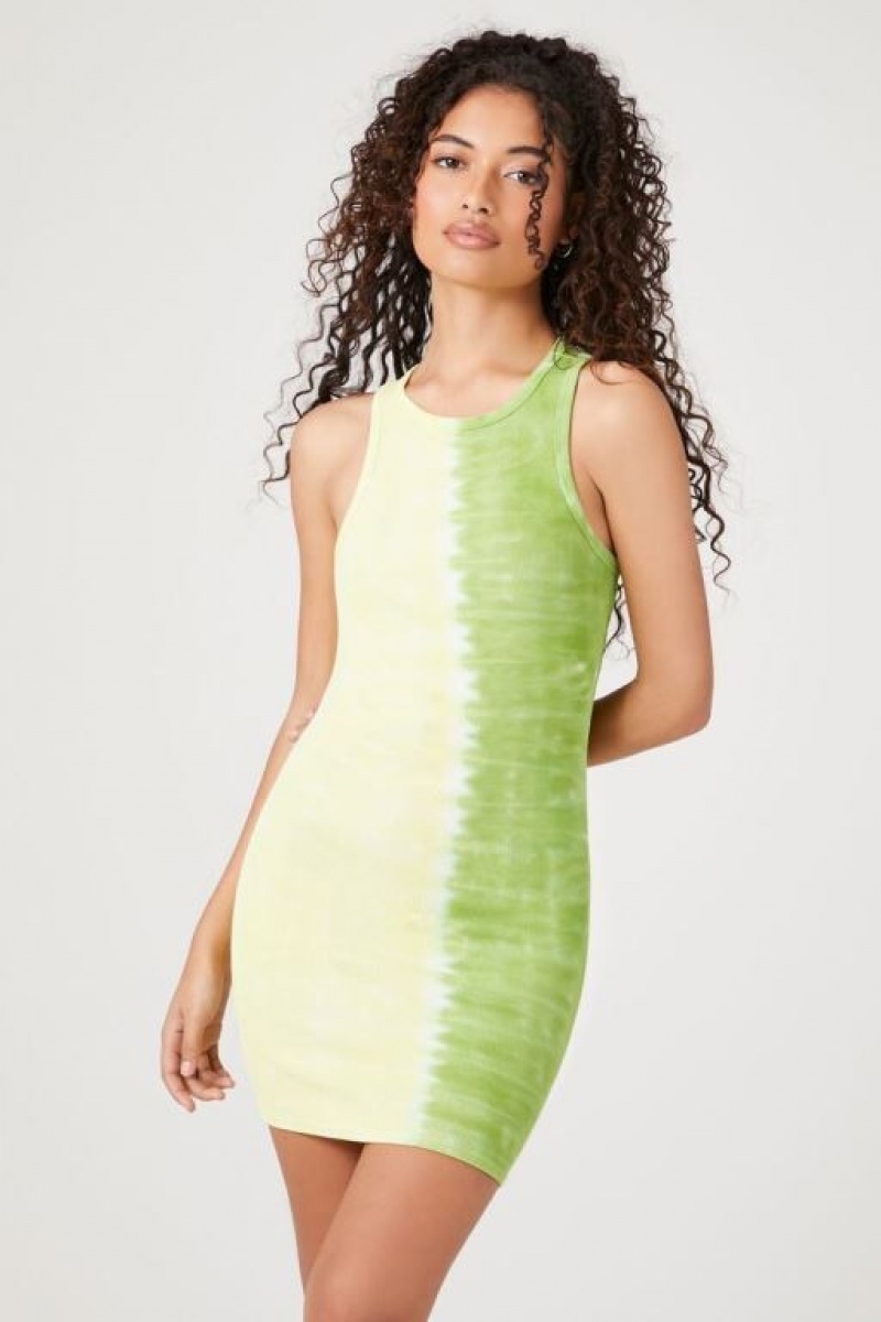 Vestido Forever 21 Tie Dye Tank Mini Mujer Verde Multicolor | pvK4fipEC2A