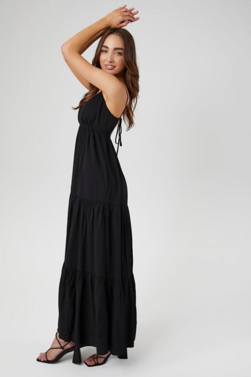 Vestido Forever 21 Tiered Cami Maxi Mujer Negras | GusT9LB889N