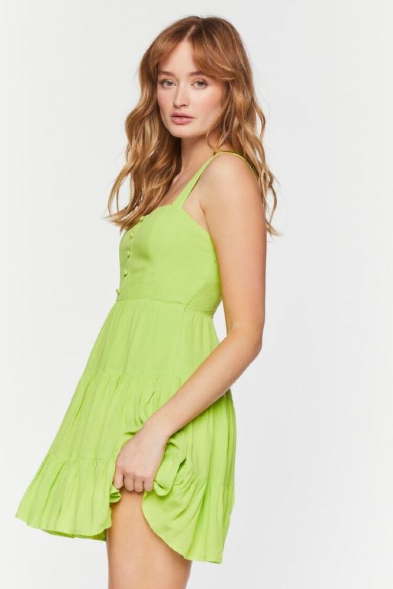 Vestido Forever 21 Tiered Fit Amp Flare Mini Mujer Lily Pad | lQThuueEtdP