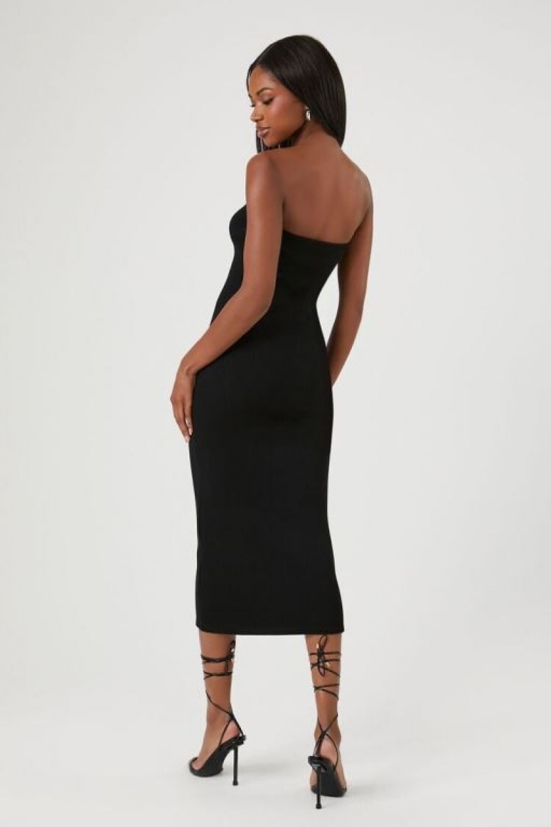 Vestido Forever 21 Tube Bodycon Midi Mujer Negras | SLxQdvcboTV