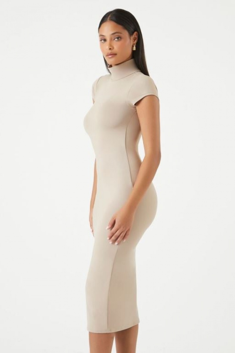 Vestido Forever 21 Turtleneck Bodycon Contour Midi Mujer Goat | JuQDWEMKkg4