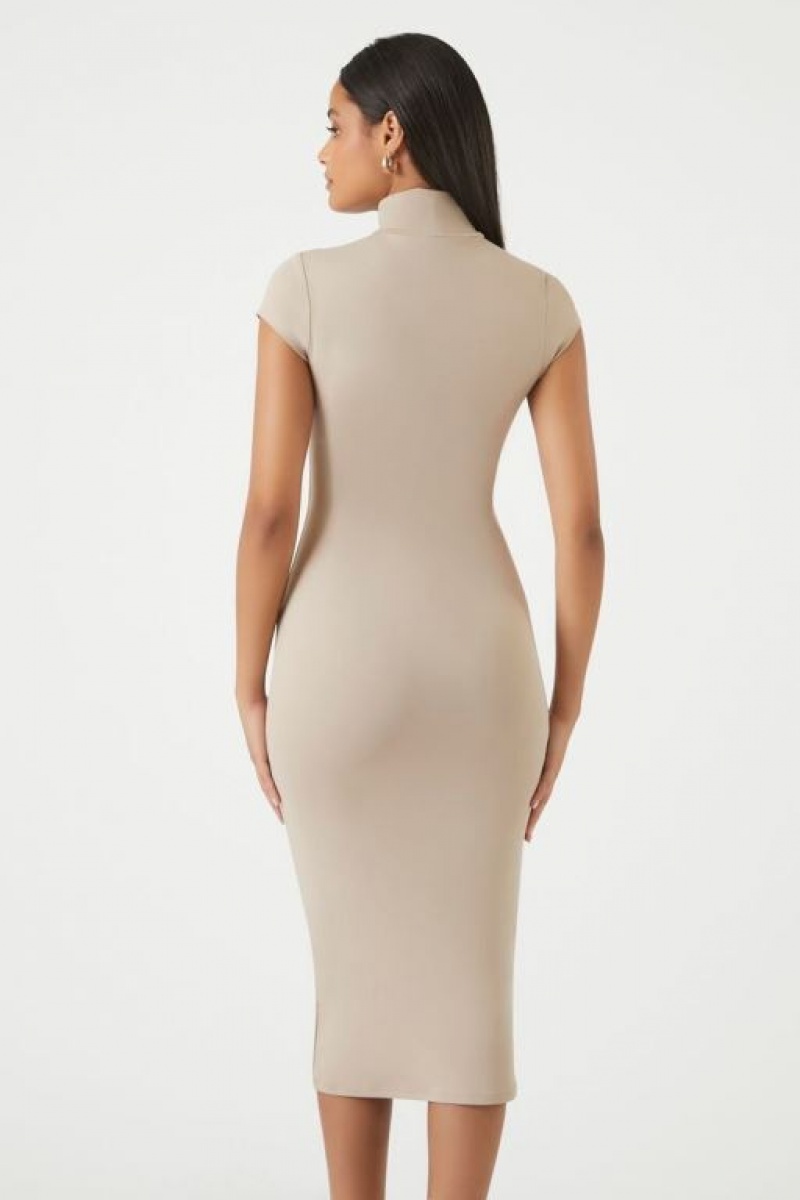 Vestido Forever 21 Turtleneck Bodycon Contour Midi Mujer Goat | JuQDWEMKkg4