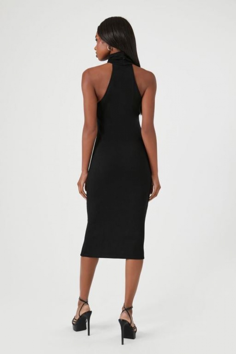 Vestido Forever 21 Turtleneck Bodycon Midi Mujer Negras | P1MYCnGm1vN