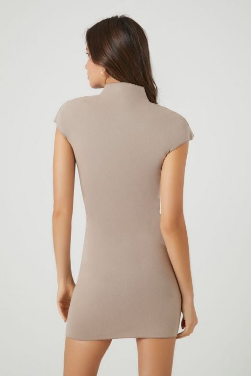 Vestido Forever 21 Turtleneck Cap Sleeve Mujer Goat | JOYOBVLrE9F