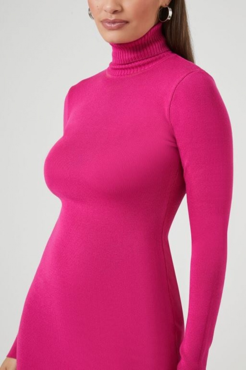 Vestido Forever 21 Turtleneck Midi Mujer Berry | 2koHlD2Kk7N