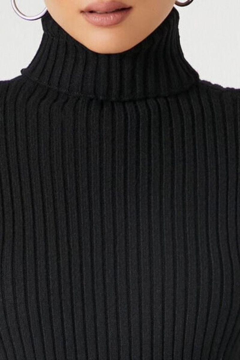 Vestido Forever 21 Turtleneck Mini Mujer Negras | f90cQ3LSZKA