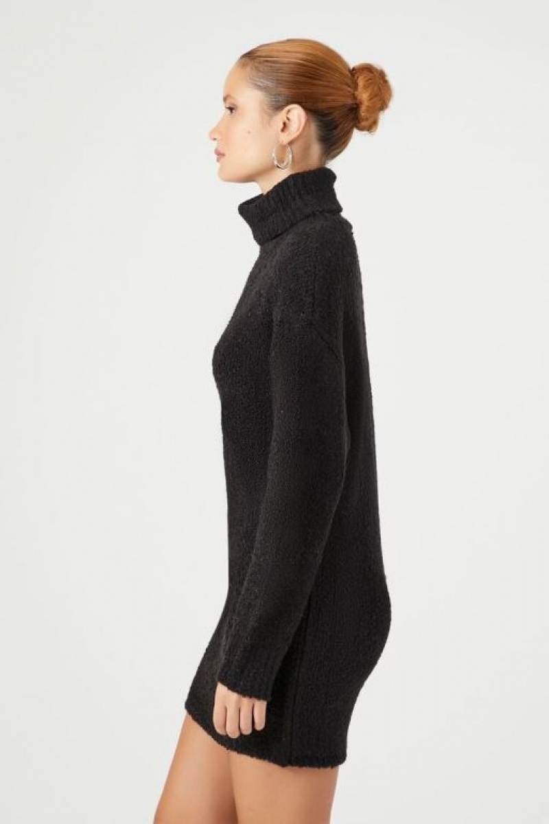 Vestido Forever 21 Turtleneck Mini Mujer Negras | Dkh9YLqbwI8