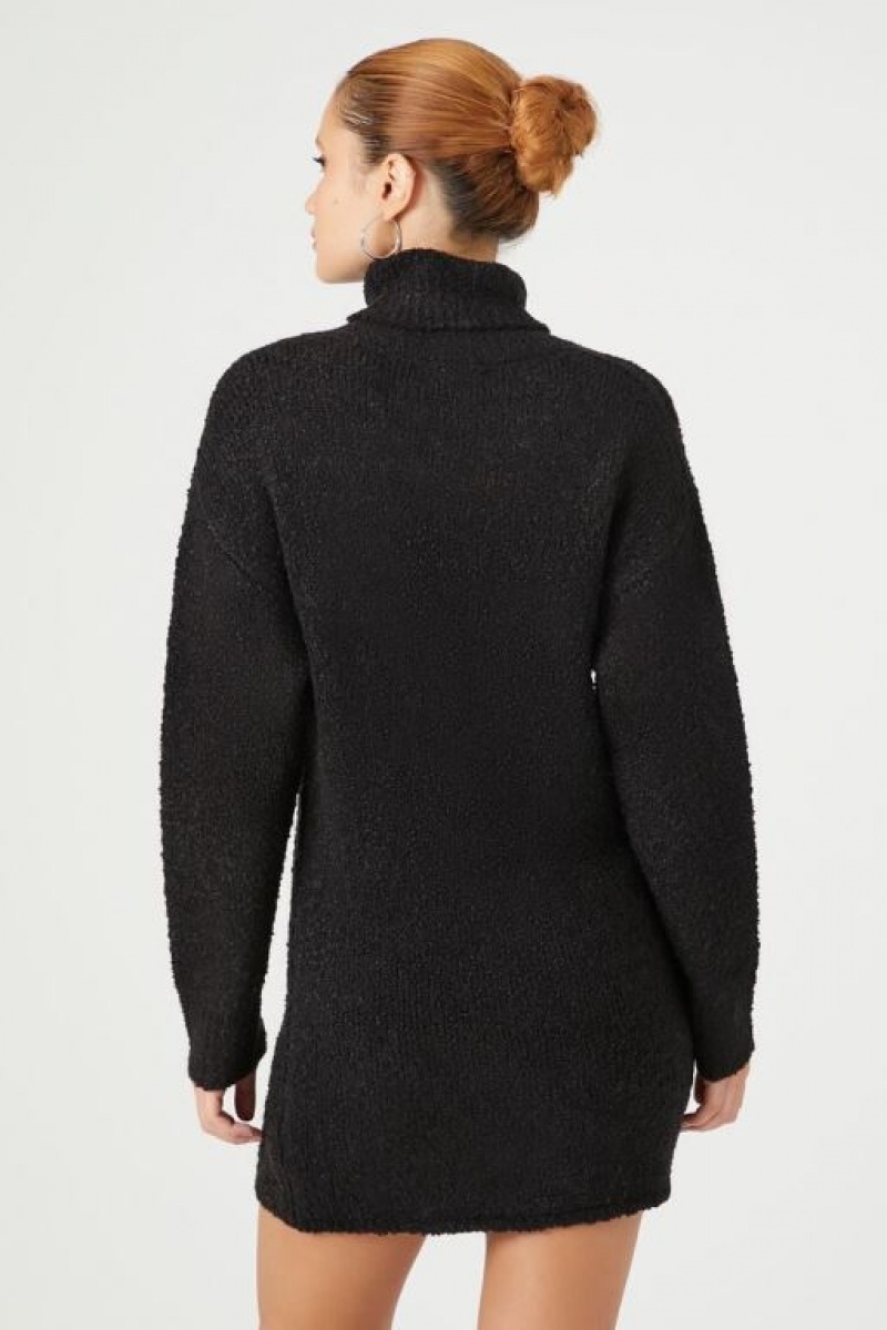 Vestido Forever 21 Turtleneck Mini Mujer Negras | Dkh9YLqbwI8