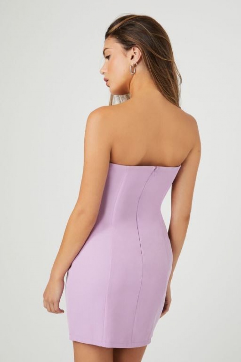 Vestido Forever 21 Twill Cargo Tube Mini Mujer Lavanda | NmSUqT8R1ZO