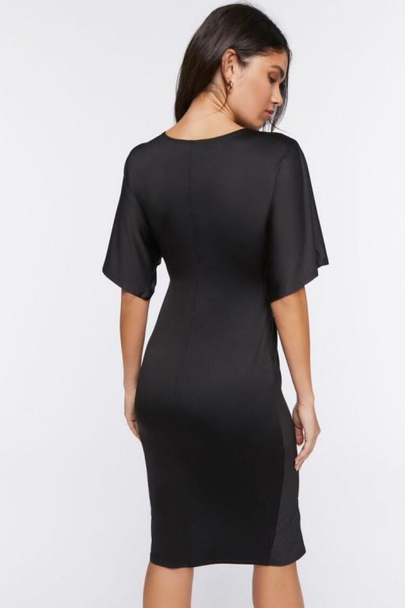 Vestido Forever 21 Twisted Bodycon Midi Mujer Negras | uOARhA9RlCs