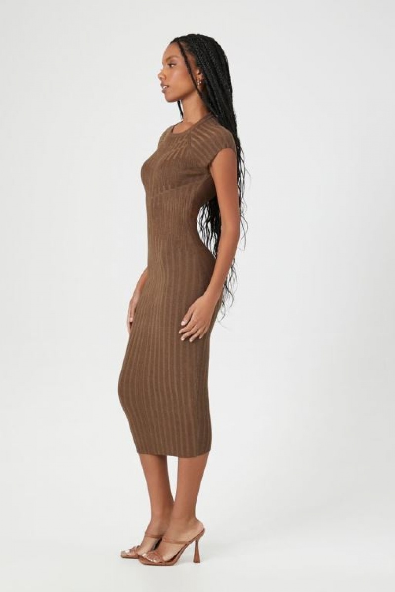 Vestido Forever 21 Twisted Midi Mujer Carob | Jl37qxF82zz