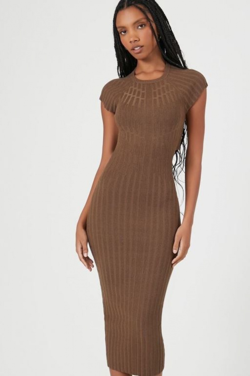 Vestido Forever 21 Twisted Midi Mujer Carob | Jl37qxF82zz