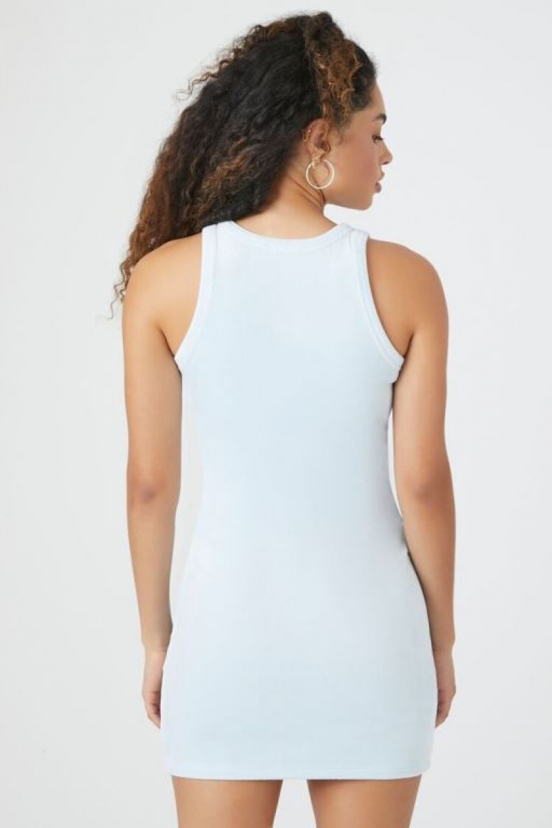 Vestido Forever 21 Velour Mini Tank Mujer Azules | S9qolr0Tt8f