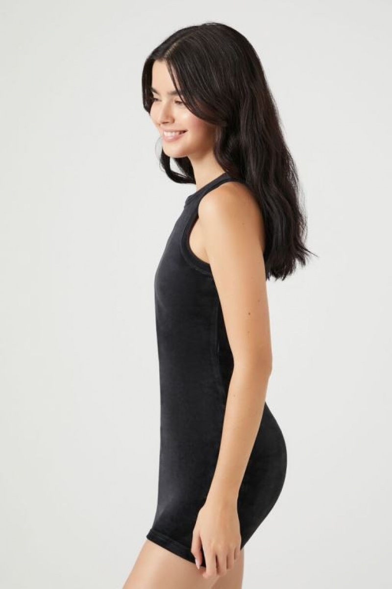 Vestido Forever 21 Velour Mini Tank Mujer Negras | YPzUJv7zLaM