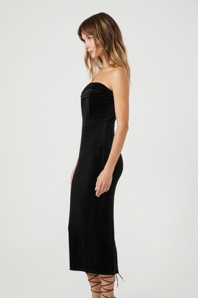 Vestido Forever 21 Velvet Tube Midi Mujer Negras | nkCrI6cj7xM