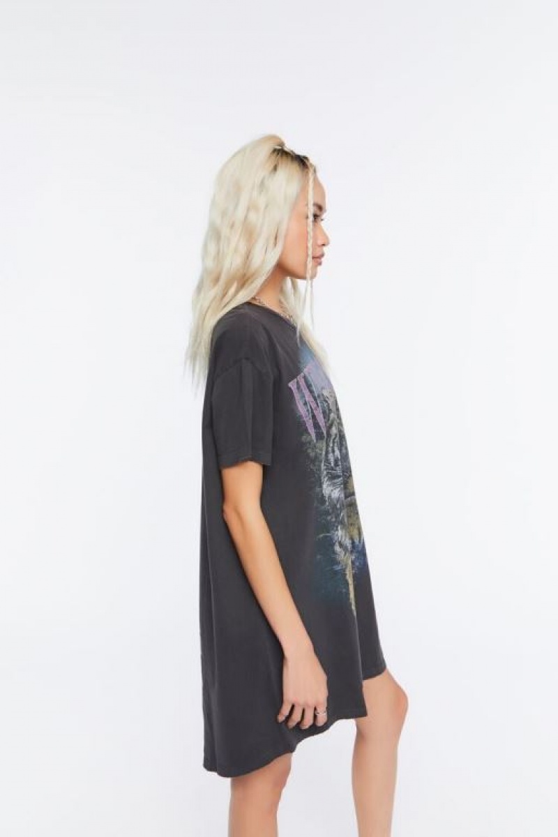 Vestido Forever 21 Wild Spirit Estampadas T Shirt Mujer Negras Multicolor | r9A7fI2FCqu