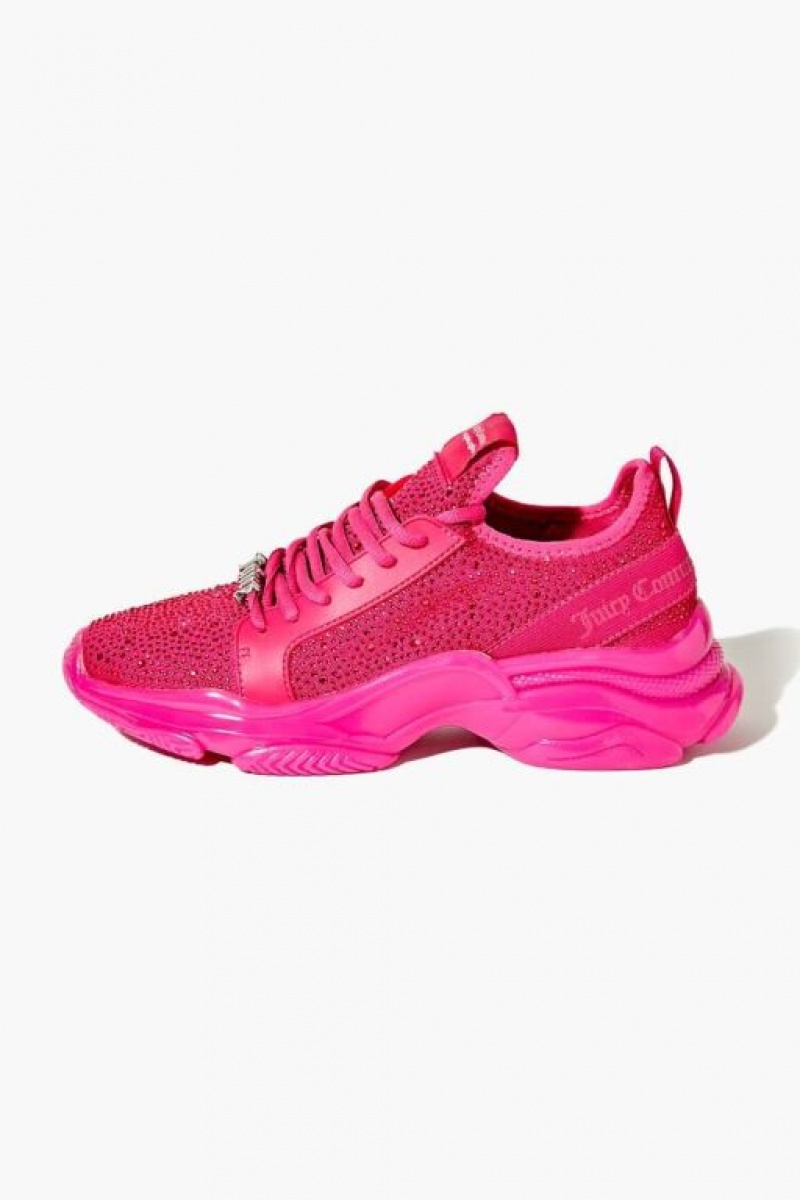 Zapatillas Forever 21 Juicy Couture Rhinestone Mujer Fucsia | ErLbkhKOZ0P