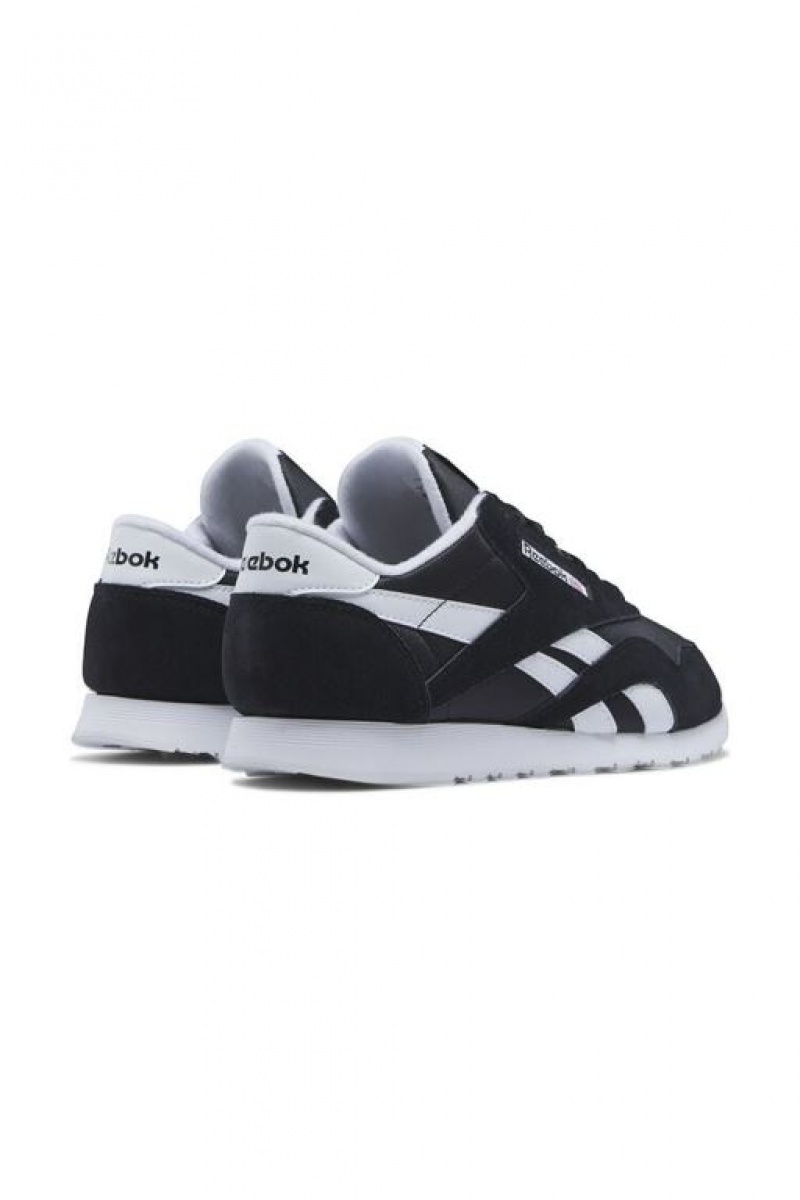 Zapatillas Forever 21 Reebok Classic Nylon Shoes Mujer Negras Blancas | P2B2okQHErg