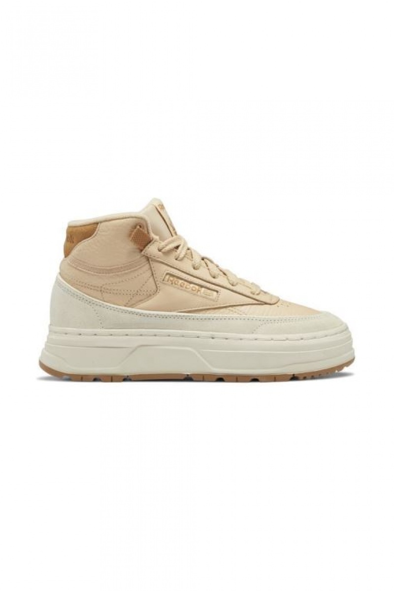 Zapatillas Forever 21 Reebok Club C Geo Mid Shoes Mujer Beige | A0XYu4ZCWVI