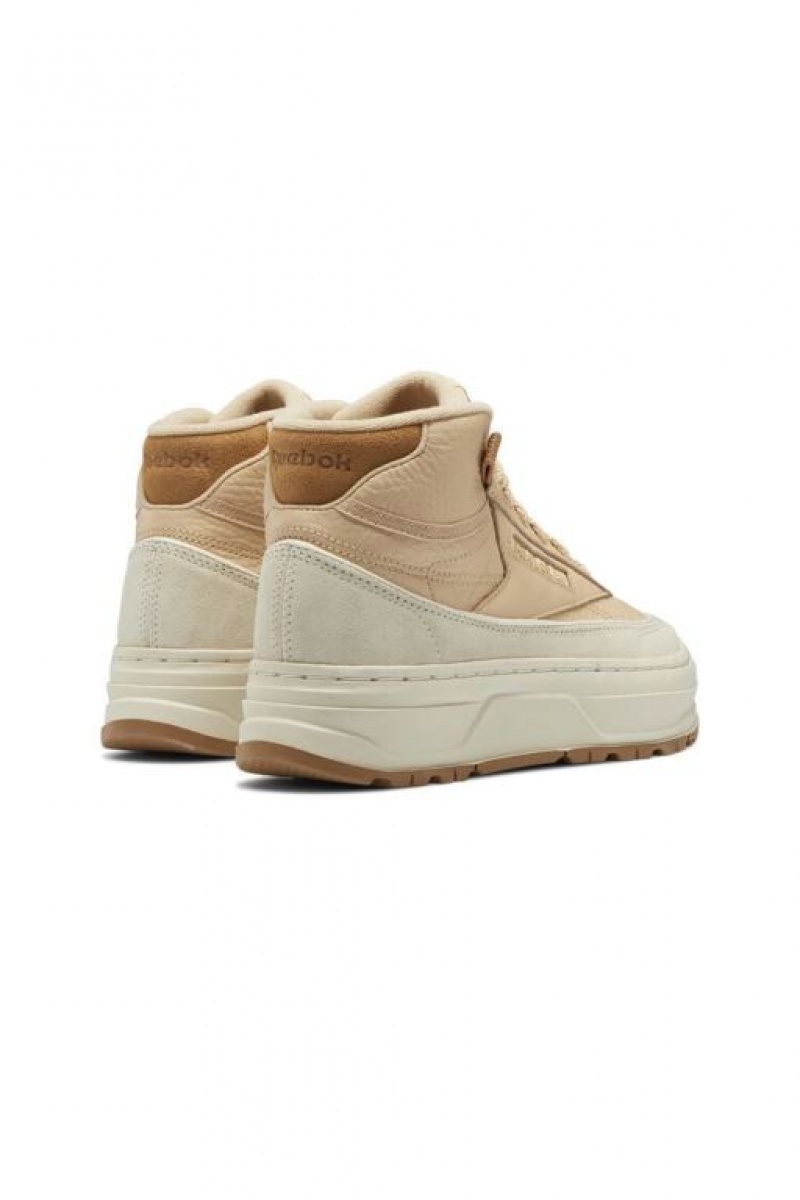 Zapatillas Forever 21 Reebok Club C Geo Mid Shoes Mujer Beige | A0XYu4ZCWVI