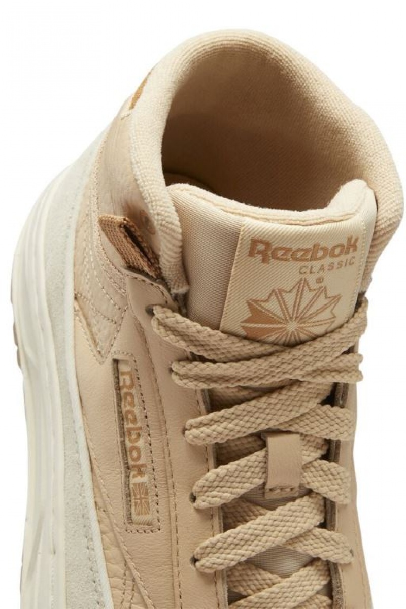 Zapatillas Forever 21 Reebok Club C Geo Mid Shoes Mujer Beige | A0XYu4ZCWVI