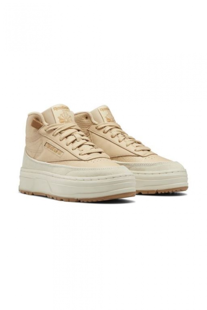 Zapatillas Forever 21 Reebok Club C Geo Mid Shoes Mujer Beige | A0XYu4ZCWVI